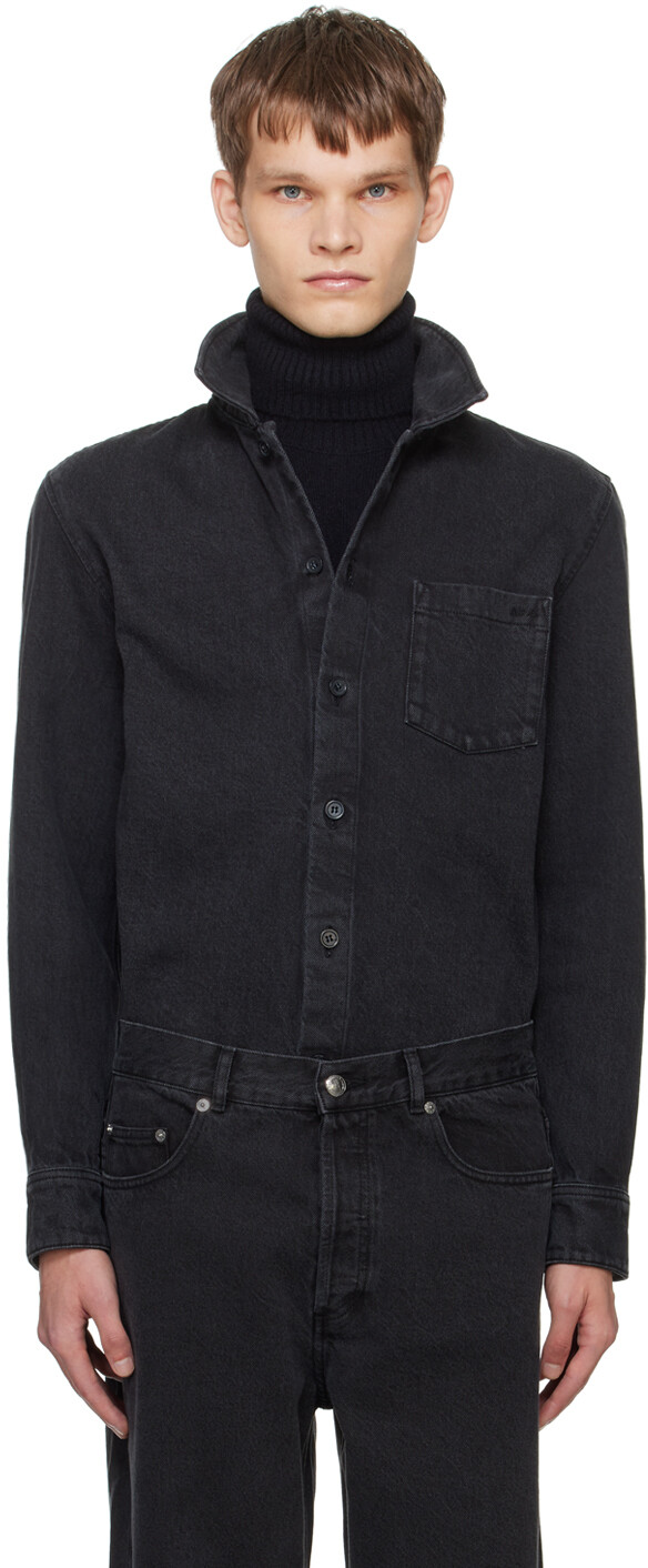 Черная джинсовая рубашка Vittorio A.P.C. 
Черная джинсовая рубашка Vittorio A.P.C.