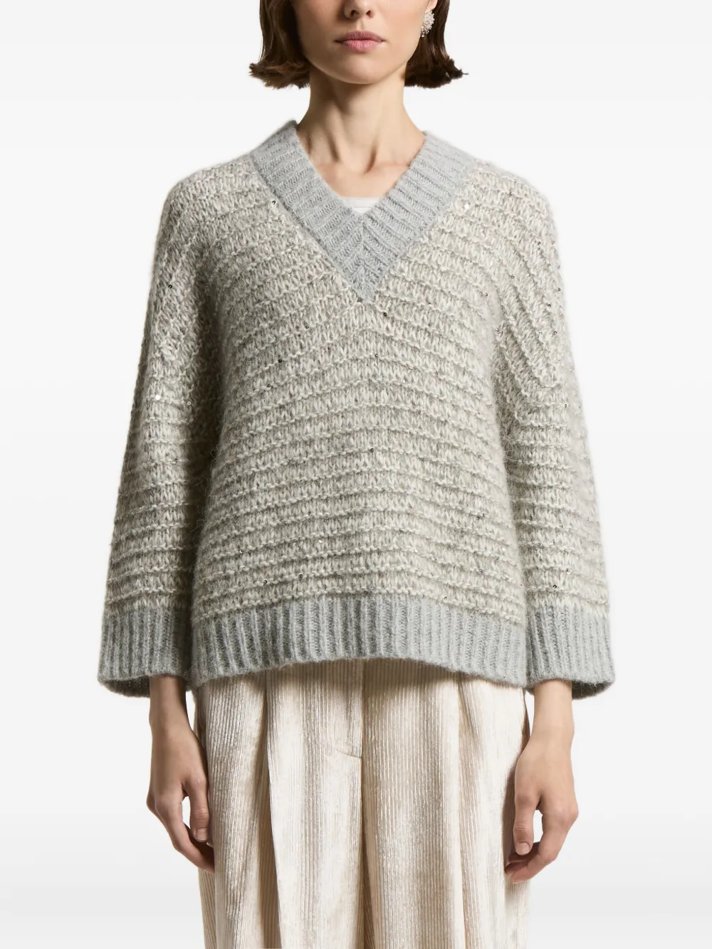 Свитер с пайетками Peserico, серый
Свитер с пайетками Peserico, серый