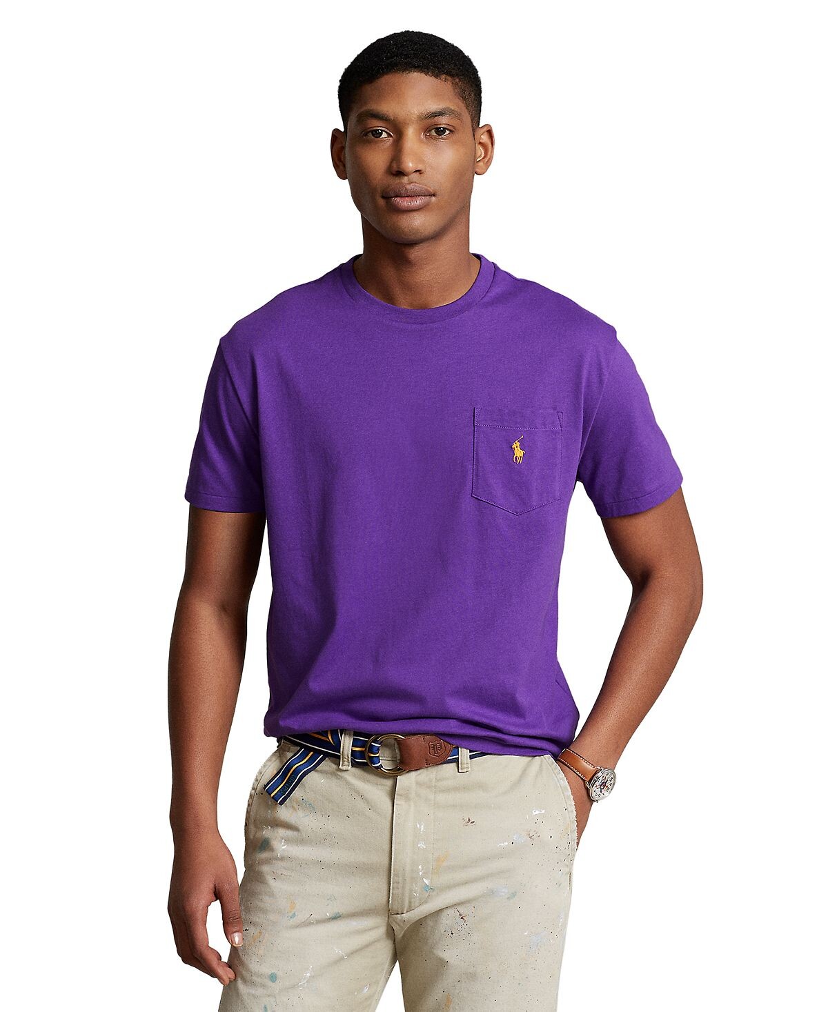 Мужская футболка классического кроя из джерси с карманами Polo Ralph Lauren
Мужская футболка классического кроя из джерси с карманами Polo Ralph Lauren