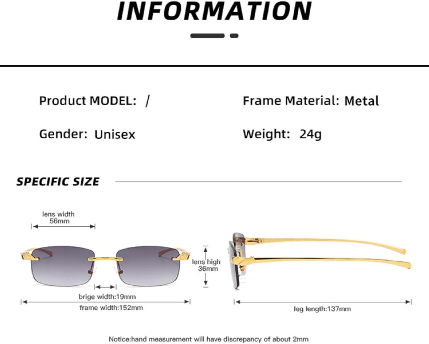 Винтажные солнцезащитные очки без оправы для женщин и мужчин, популярные для путешествий и вождения, металлические, с защитой от УФ-излучения UV400 TVTBBVV, Green
Винтажные солнцезащитные очки без оправы для женщин и мужчин, популярные для путешествий и вождения, металлические, с защитой от УФ-излучения UV400 TVTBBVV, Green