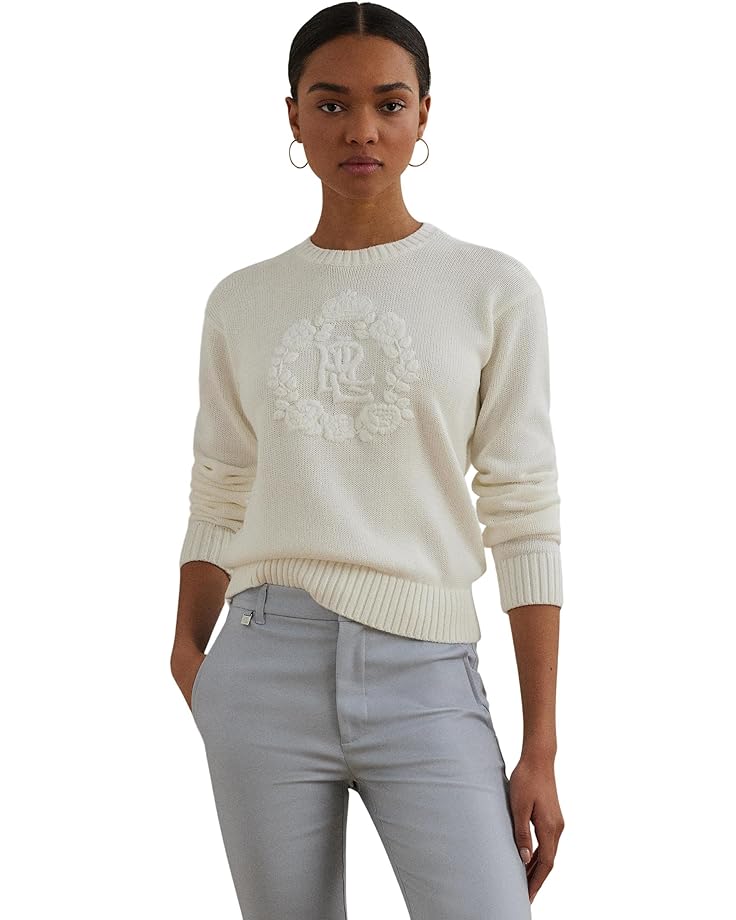 Свитер Lauren Ralph Lauren Floral-logo Combed Cotton Sweater, белый
Свитер Lauren Ralph Lauren Floral-logo Combed Cotton Sweater, белый