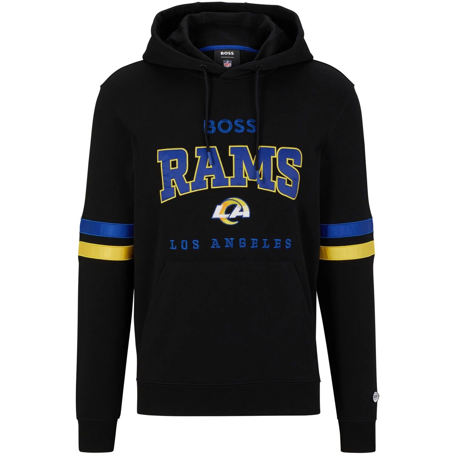 Мужская толстовка с капюшоном BOSS X NFL Black/Royal Los Angeles Rams Touchdown
Мужская толстовка с капюшоном BOSS X NFL Black/Royal Los Angeles Rams Touchdown