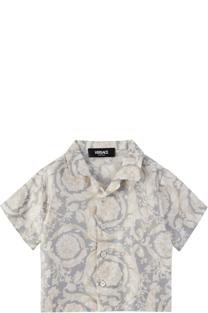 Рубашка из нежно-серого шелка Barocco Versace
Рубашка из нежно-серого шелка Barocco Versace