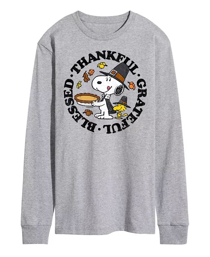 Мужская футболка с длинным рукавом Peanuts Thankful Grateful Blessed AIRWAVES, серый
Мужская футболка с длинным рукавом Peanuts Thankful Grateful Blessed AIRWAVES, серый