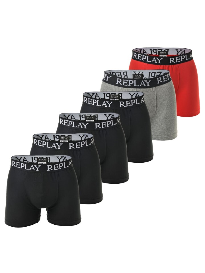 Боксеры Replay short 6er Pack, цвет schwarz/schwarz/grau/rot
Боксеры Replay short 6er Pack, цвет schwarz/schwarz/grau/rot