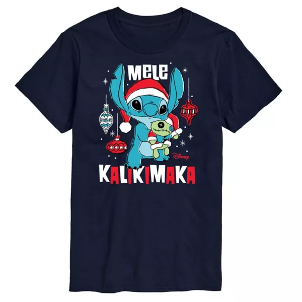Мужская футболка с рисунком Lilo & Stitch mele kalikmaka Disney, синий
Мужская футболка с рисунком Lilo & Stitch mele kalikmaka Disney, синий
