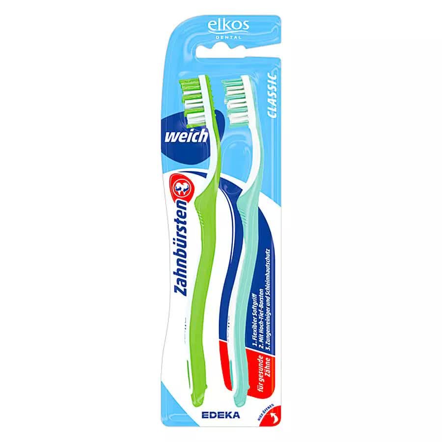 Elkos, Зубные щетки, Мягкие, 2 шт.
Elkos, Зубные щетки, Мягкие, 2 шт.