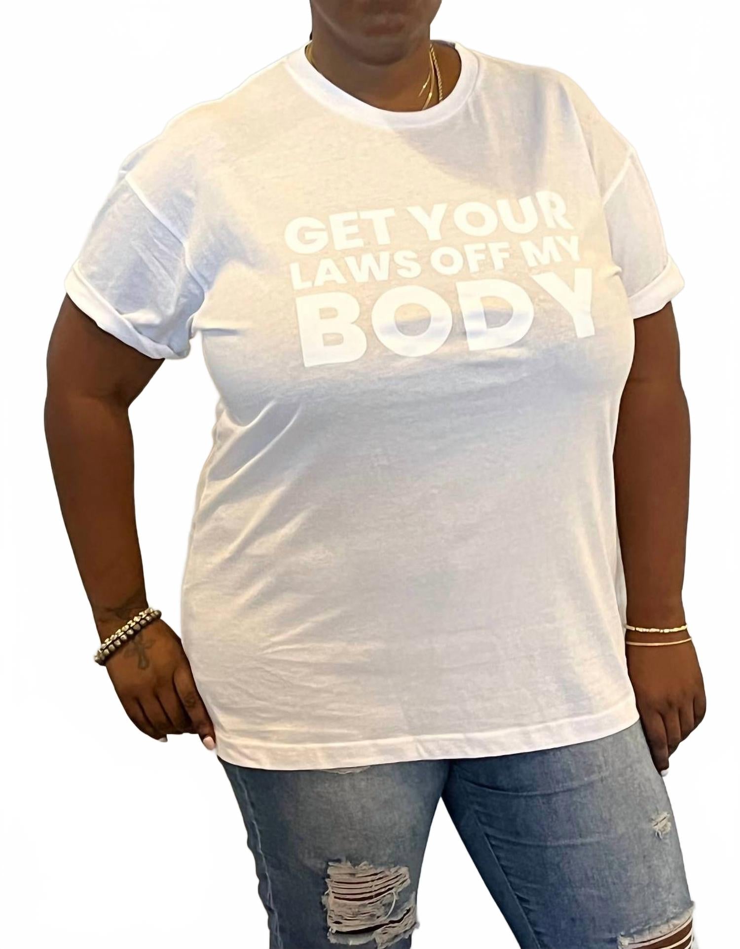 Футболка "Руки прочь от моего тела" белая Melissa Masse
Футболка "Руки прочь от моего тела" белая Melissa Masse