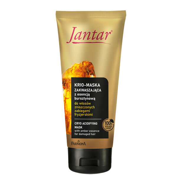 Подкисляющая крио-маска с янтарной эссенцией для волос, поврежденных парикмахерскими процедурами, 200 мл Jantar Esencja bursztynowa i kwasy aha 
Подкисляющая крио-маска с янтарной эссенцией для волос, поврежденных парикмахерскими процедурами, 200 мл Jantar Esencja bursztynowa i kwasy aha