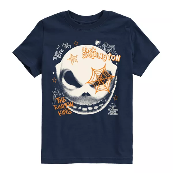 Футболка с рисунком лица Джека Скеллингтона «Кошмар перед Рождеством» для мальчиков 8-20 лет Disney, синий
Футболка с рисунком лица Джека Скеллингтона «Кошмар перед Рождеством» для мальчиков 8-20 лет Disney, синий