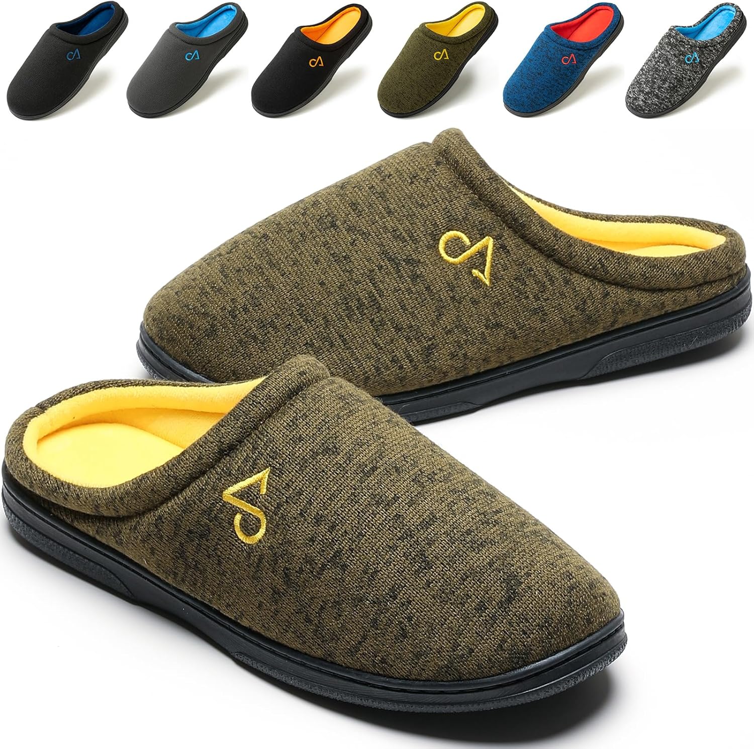 Мужские уютные домашние тапочки с ультрамягкой стелькой из пены с эффектом памяти и резиновой подошвой Cozyarea, зеленый/желтый
Мужские уютные домашние тапочки с ультрамягкой стелькой из пены с эффектом памяти и резиновой подошвой Cozyarea, зеленый/желтый