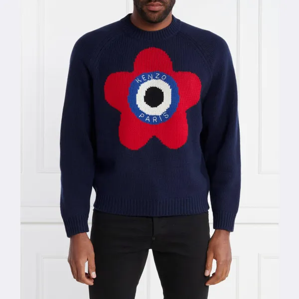 Шерстяной свитер обычного кроя Kenzo, синий
Шерстяной свитер обычного кроя Kenzo, синий