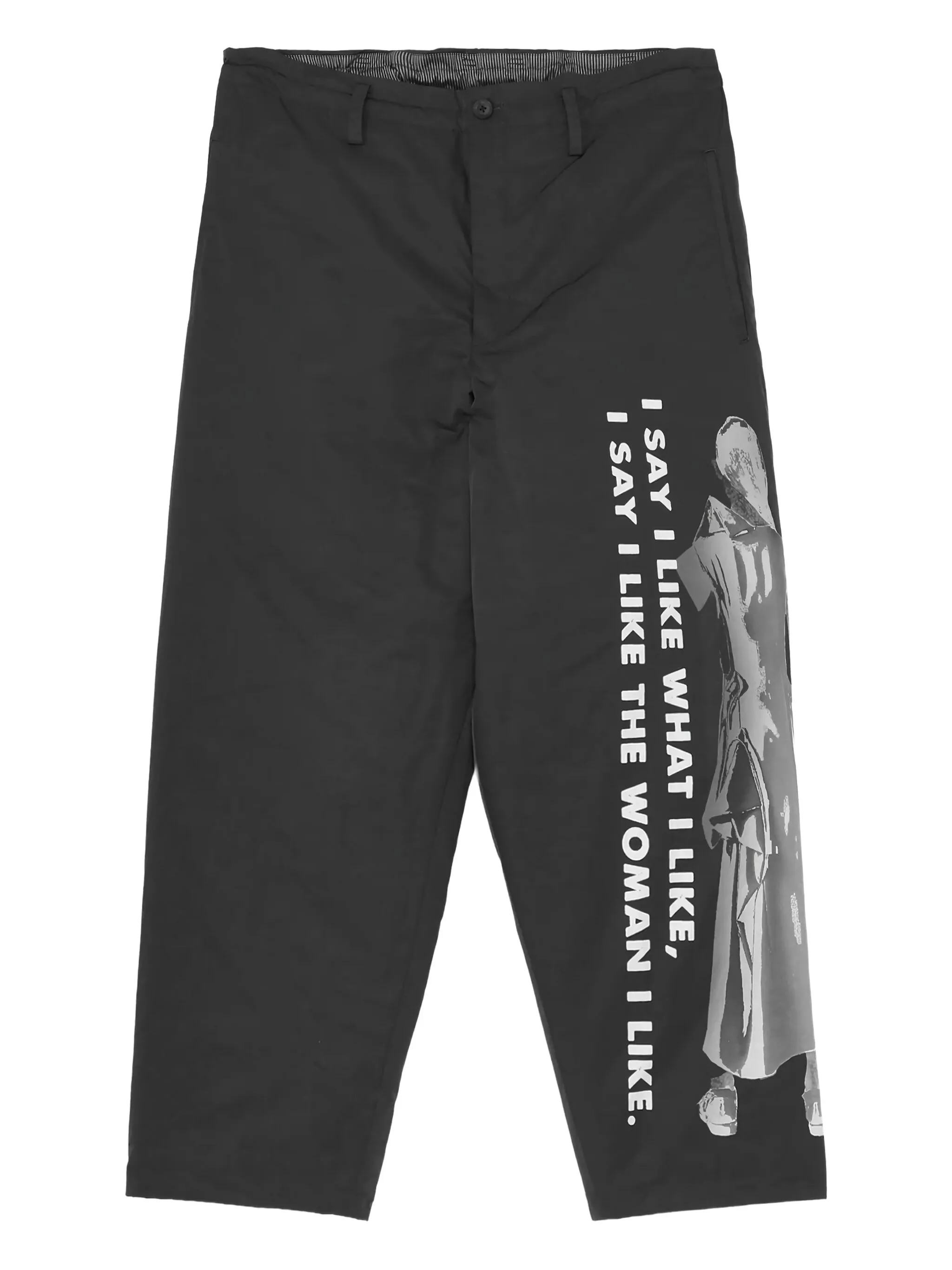 Брюки с графичным принтом Yohji Yamamoto, черный
Брюки с графичным принтом Yohji Yamamoto, черный