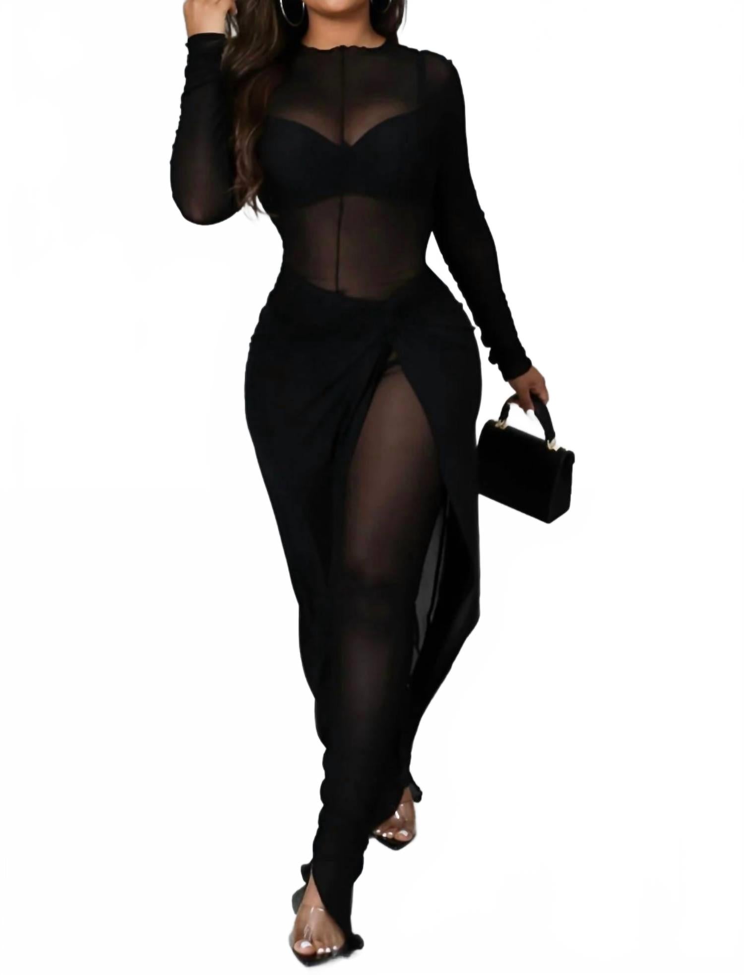 Прозрачный комбинезон с юбкой-халатом и сборками, черный Little Secret Of Mine, черный
Прозрачный комбинезон с юбкой-халатом и сборками, черный Little Secret Of Mine, черный