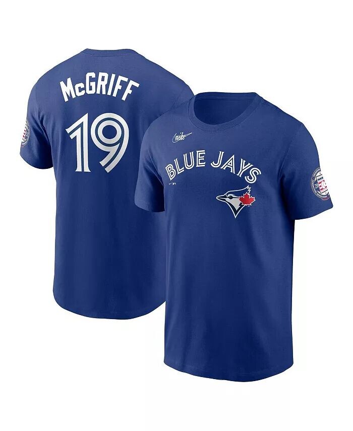 Мужская футболка с именем и номером Зала славы Fred Mc Griff Royal Toronto Blue Jays Nike
Мужская футболка с именем и номером Зала славы Fred Mc Griff Royal Toronto Blue Jays Nike