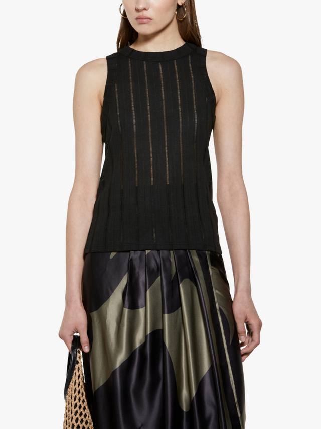 Риб-майка с вязаным узором SISLEY, Black
Риб-майка с вязаным узором SISLEY, Black