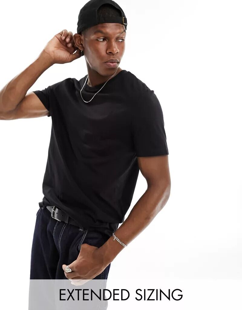 Набор из двух черных футболок с круглым вырезом ASOS
Набор из двух черных футболок с круглым вырезом ASOS