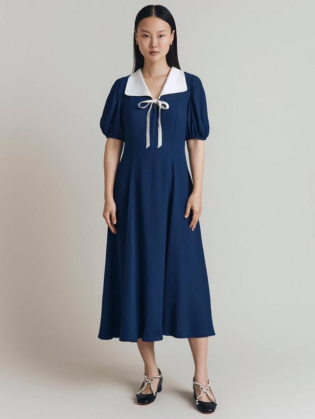 Чайное платье kami с пышными рукавами Ghost, синий
Чайное платье kami с пышными рукавами Ghost, синий