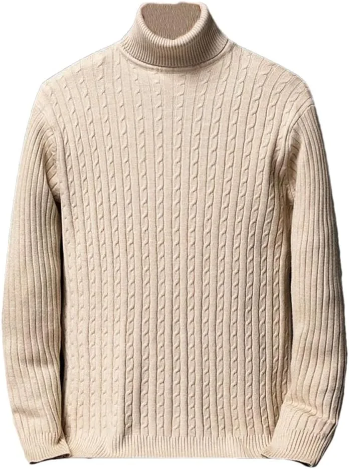 Мужской свитер с высоким воротником, вязаный, полосатый, теплый, с длинными рукавами
Мужской свитер с высоким воротником, вязаный, полосатый, теплый, с длинными рукавами