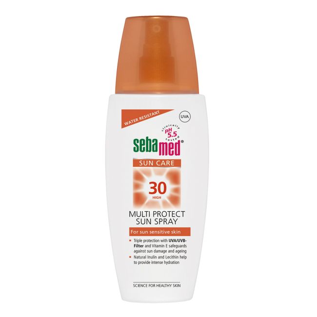 Многофункциональный солнцезащитный спрей spf30 Sebamed, 150 мл
Многофункциональный солнцезащитный спрей spf30 Sebamed, 150 мл