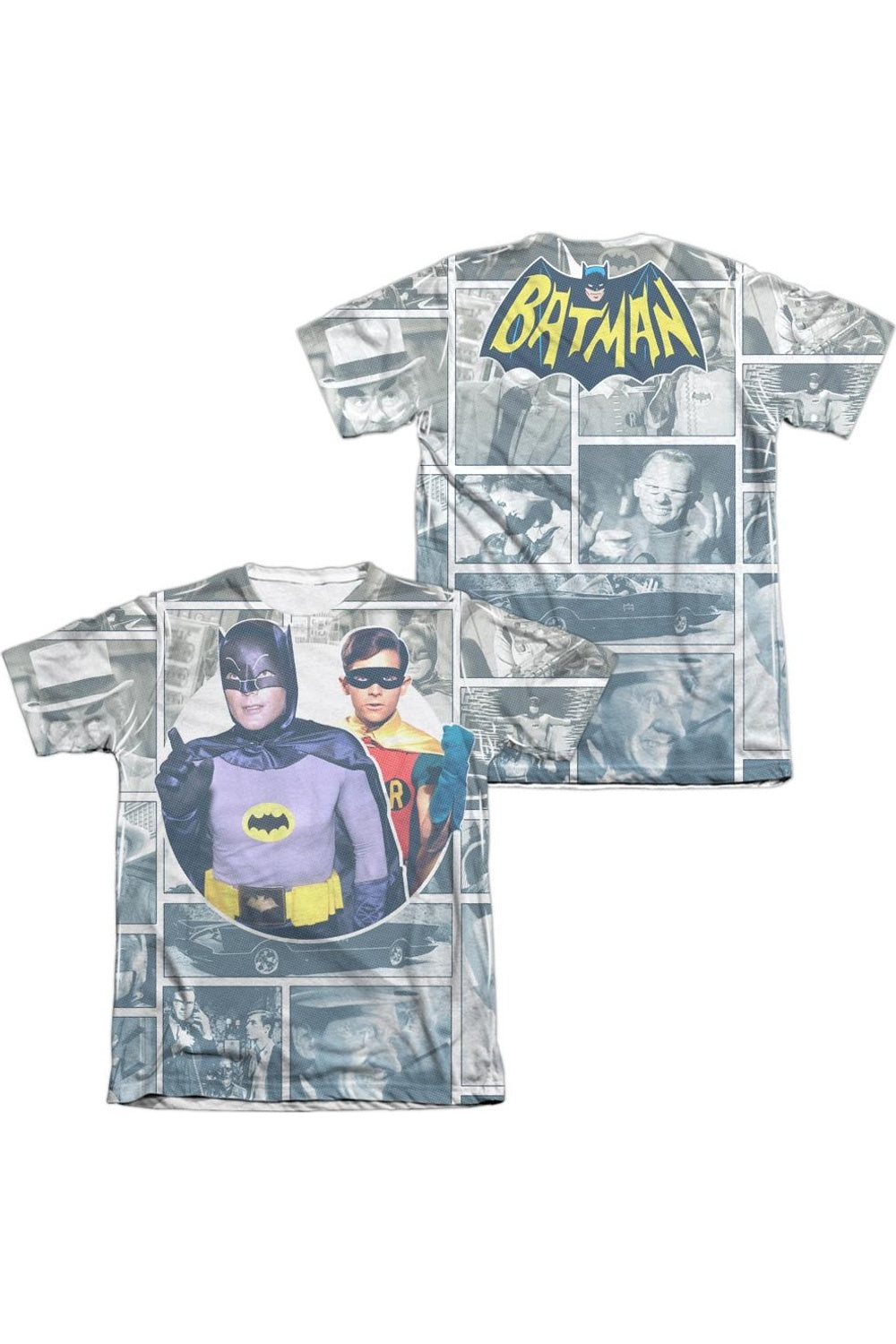 Бэтмен Классика ТВ 60-х Панели (принт спереди/сзади) Взрослая Поли/Хлопок Короткий рукав Футболка / Футболка Gildan, белый
Бэтмен Классика ТВ 60-х Панели (принт спереди/сзади) Взрослая Поли/Хлопок Короткий рукав Футболка / Футболка Gildan, белый