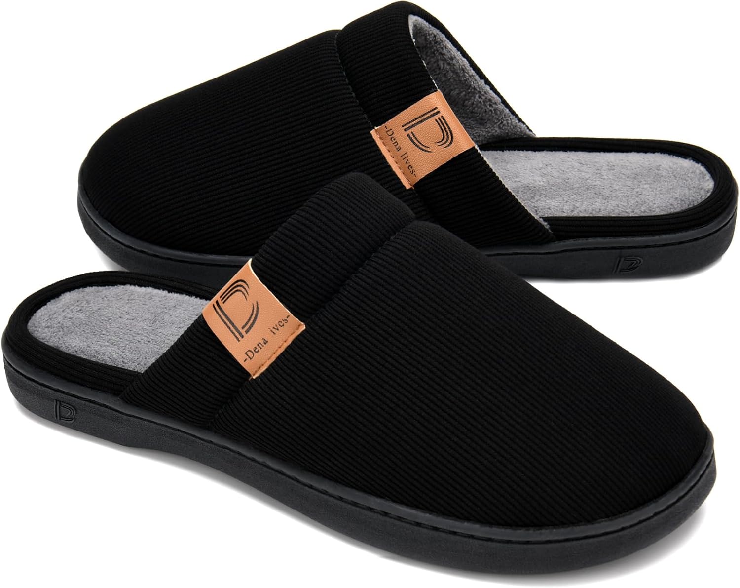 Мужские тапочки DL с мемори-пеной и пушистой подкладкой, домашние тапочки на резиновой подошве с противоскользящим эффектом для использования внутри и снаружи, черный
Мужские тапочки DL с мемори-пеной и пушистой подкладкой, домашние тапочки на резиновой подошве с противоскользящим эффектом для использования внутри и снаружи, черный