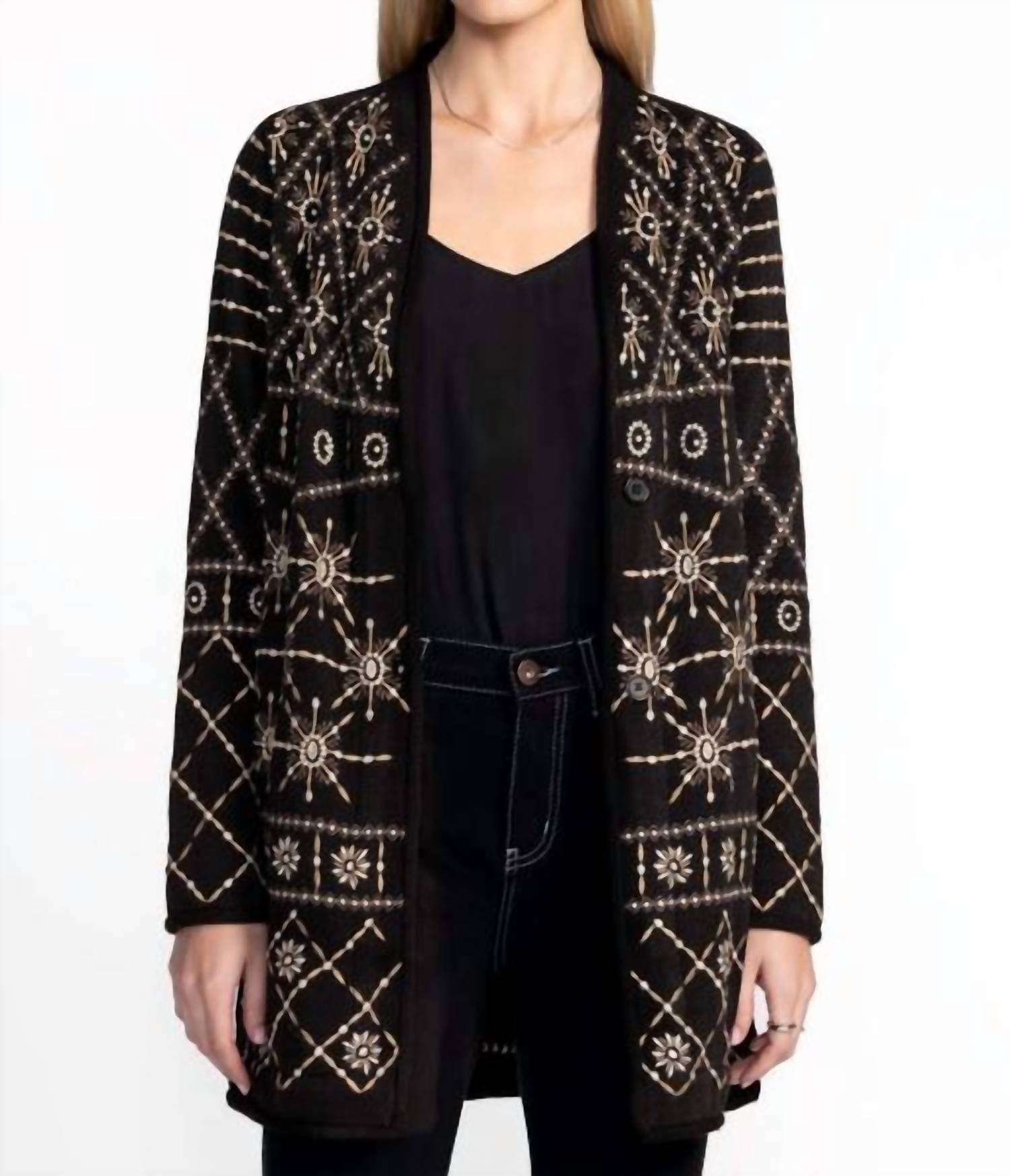 Бия Кардиган Midi Rhodes Pearl в черном цвете Johnny Was
Бия Кардиган Midi Rhodes Pearl в черном цвете Johnny Was