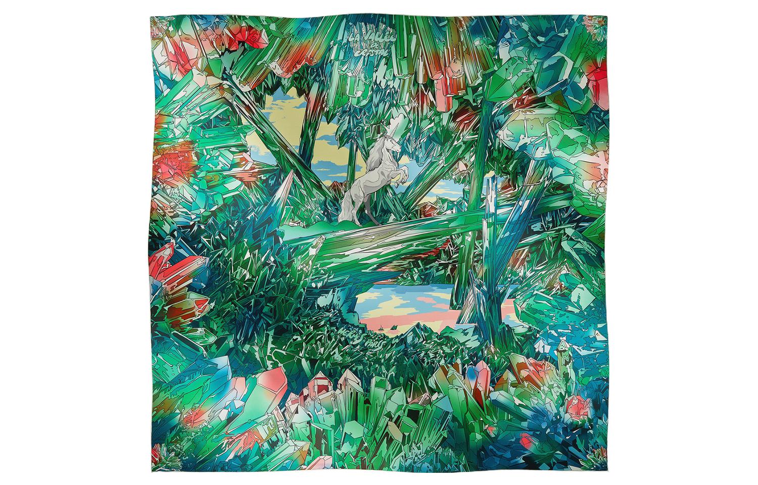 Шелковый платок унисекс зеленый HERMES
Шелковый платок унисекс зеленый HERMES