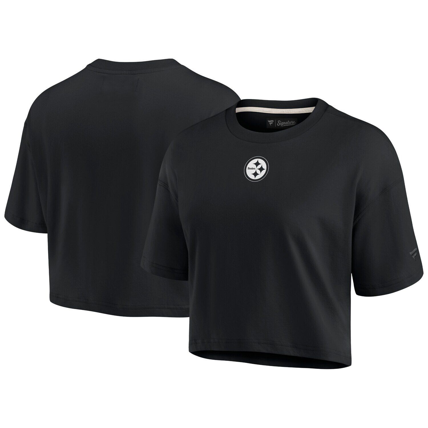 Женская супермягкая укороченная футболка с короткими рукавами Fanatics Signature Black Pittsburgh Steelers
Женская супермягкая укороченная футболка с короткими рукавами Fanatics Signature Black Pittsburgh Steelers