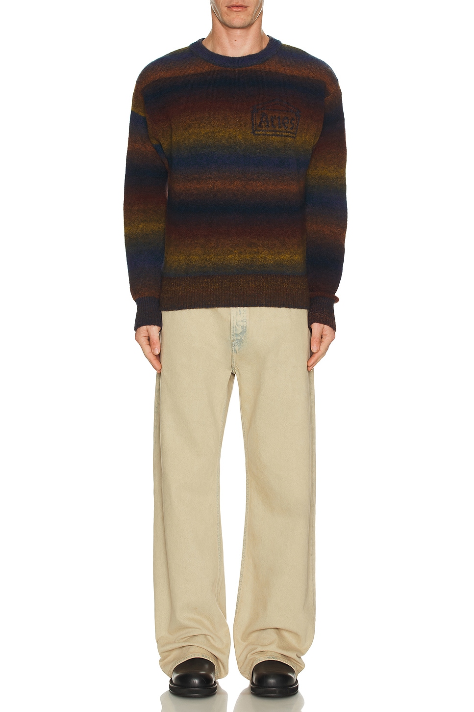 Свитер из буклированной меланжевой пряжи Aries, Multi 
Свитер из буклированной меланжевой пряжи Aries, Multi