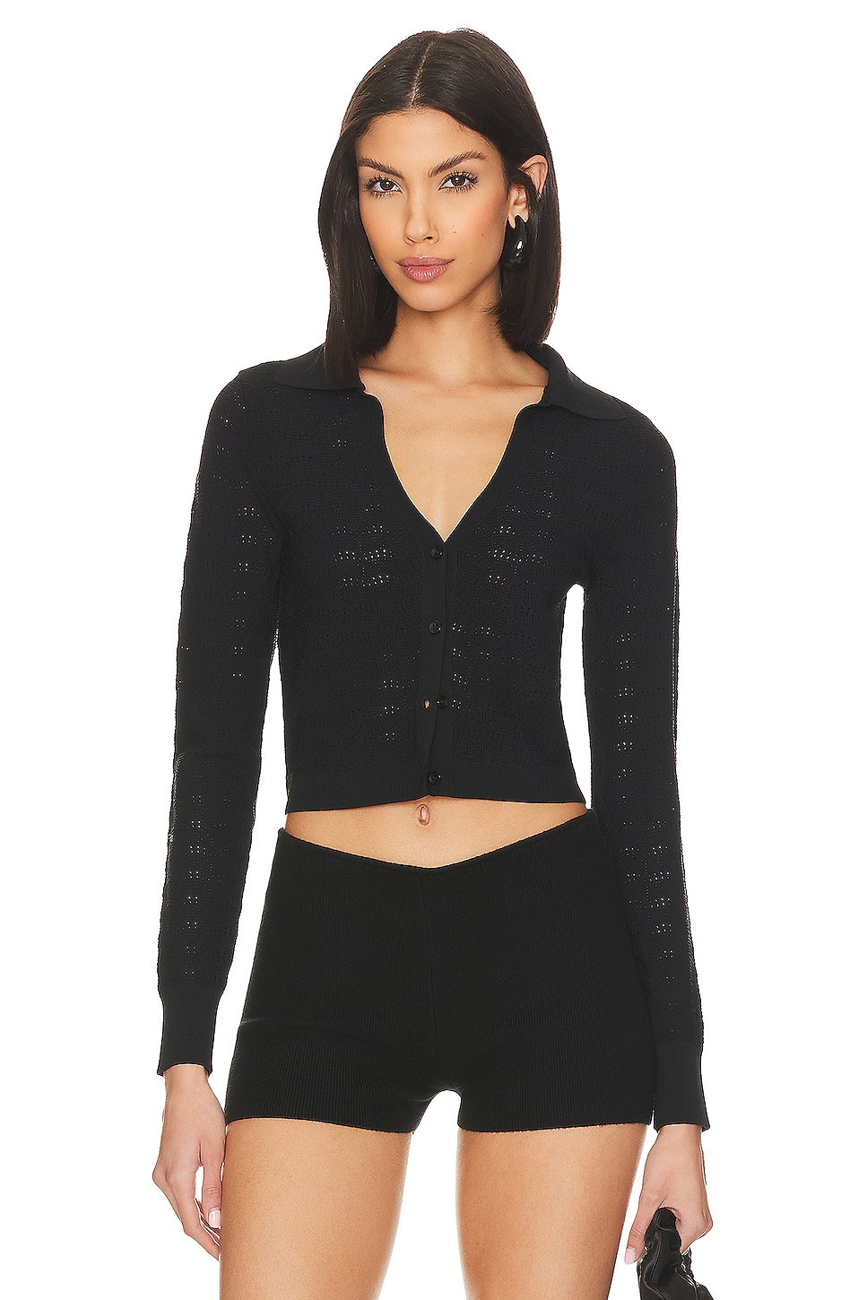 Укороченный кардиган cara 525, черный
Укороченный кардиган cara 525, черный