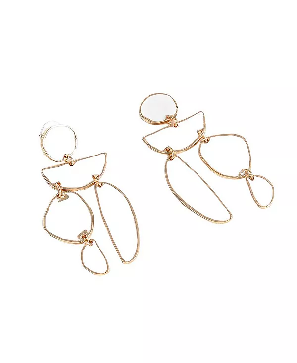 Женские абстрактные серьги-подвески Sohi, white
Женские абстрактные серьги-подвески Sohi, white