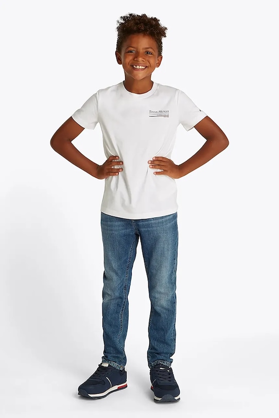 Детская хлопковая футболка Tommy Hilfiger, белый
Детская хлопковая футболка Tommy Hilfiger, белый