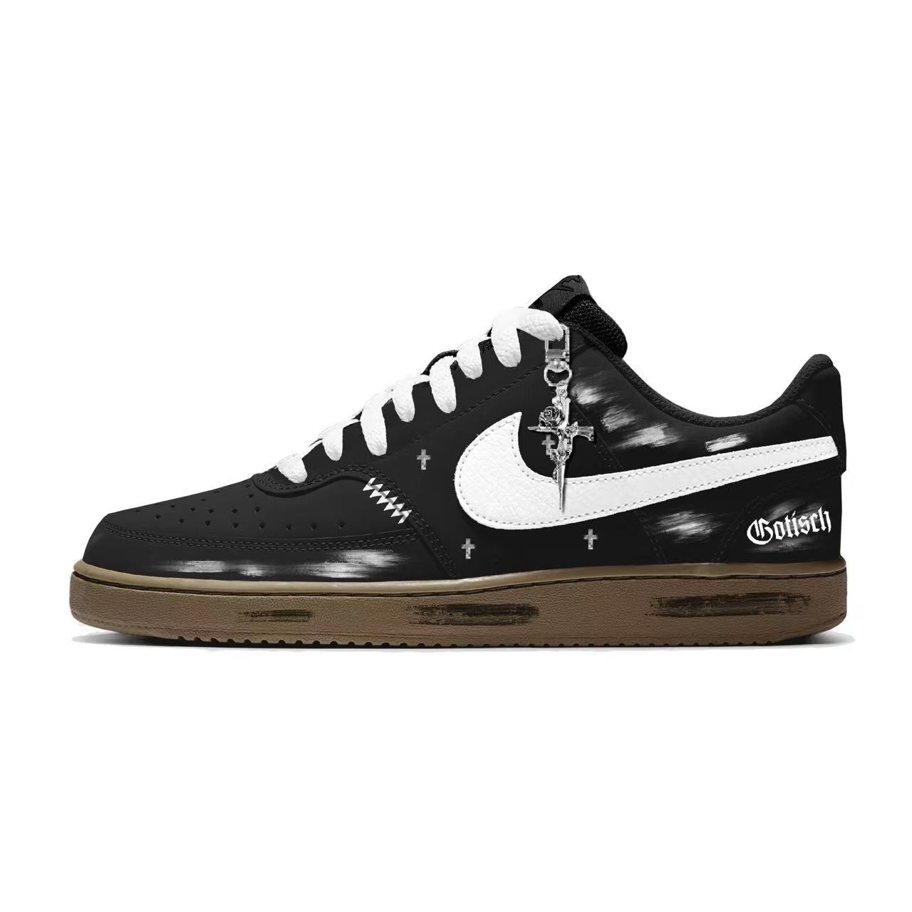 Nike Court Vision 1 Gothic Knight устойчивые к истиранию низкие скейтборд кроссовки мужские black brown
Nike Court Vision 1 Gothic Knight устойчивые к истиранию низкие скейтборд кроссовки мужские black brown