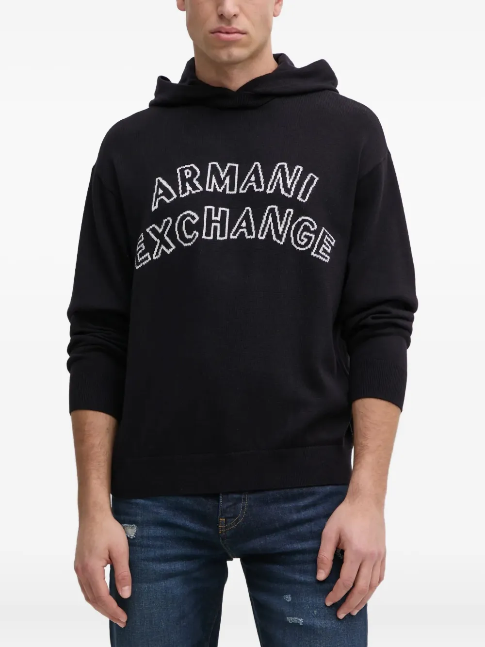 Худи с интарсией-логотипом Armani Exchange, черный
Худи с интарсией-логотипом Armani Exchange, черный