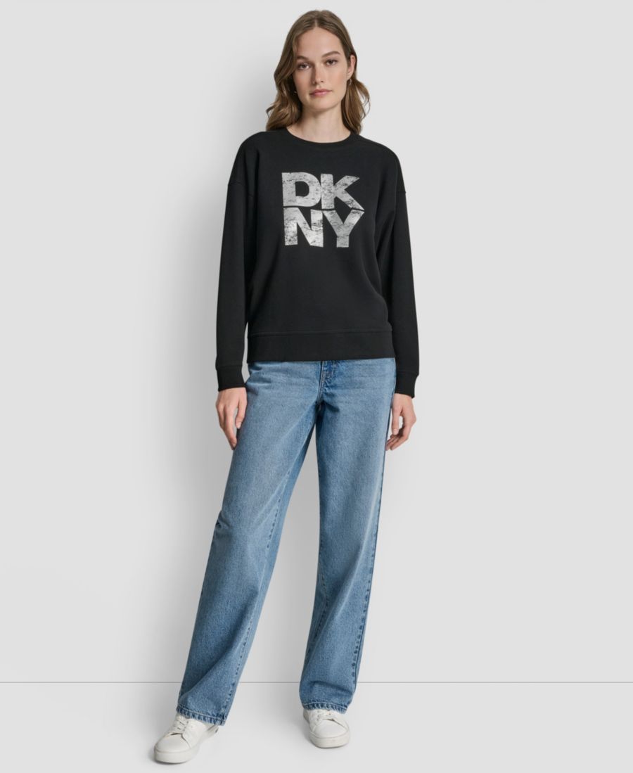 Женская толстовка с круглым вырезом и логотипом из фольги DKNY Jeans, Black/silver, Черный, Женская толстовка с круглым вырезом и логотипом из фольги DKNY Jeans, Black/silver
Женская толстовка с круглым вырезом и логотипом из фольги DKNY Jeans, Black/silver, Черный, Женская толстовка с круглым вырезом и логотипом из фольги DKNY Jeans, Black/silver