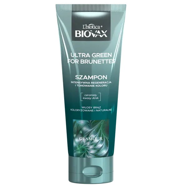 Шампунь для каштановых волос, 200 мл L'Biotica Biovax Glamour ultra green for brunettes
Шампунь для каштановых волос, 200 мл L'Biotica Biovax Glamour ultra green for brunettes