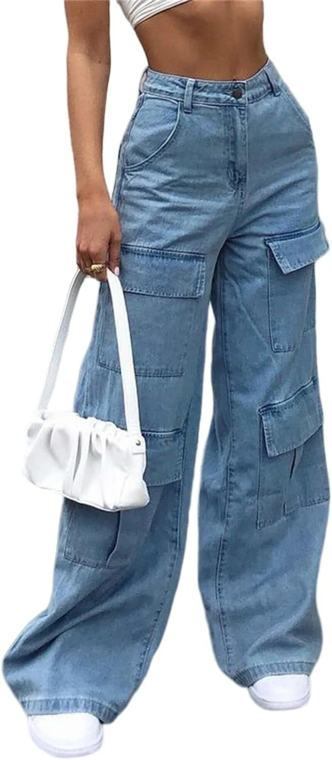 Женские рваные джинсы Casual с потертостями, широкие, Mid Rise, Cargo, прямые, Boyfriend, Y2K Streetwear Wankang
Женские рваные джинсы Casual с потертостями, широкие, Mid Rise, Cargo, прямые, Boyfriend, Y2K Streetwear Wankang