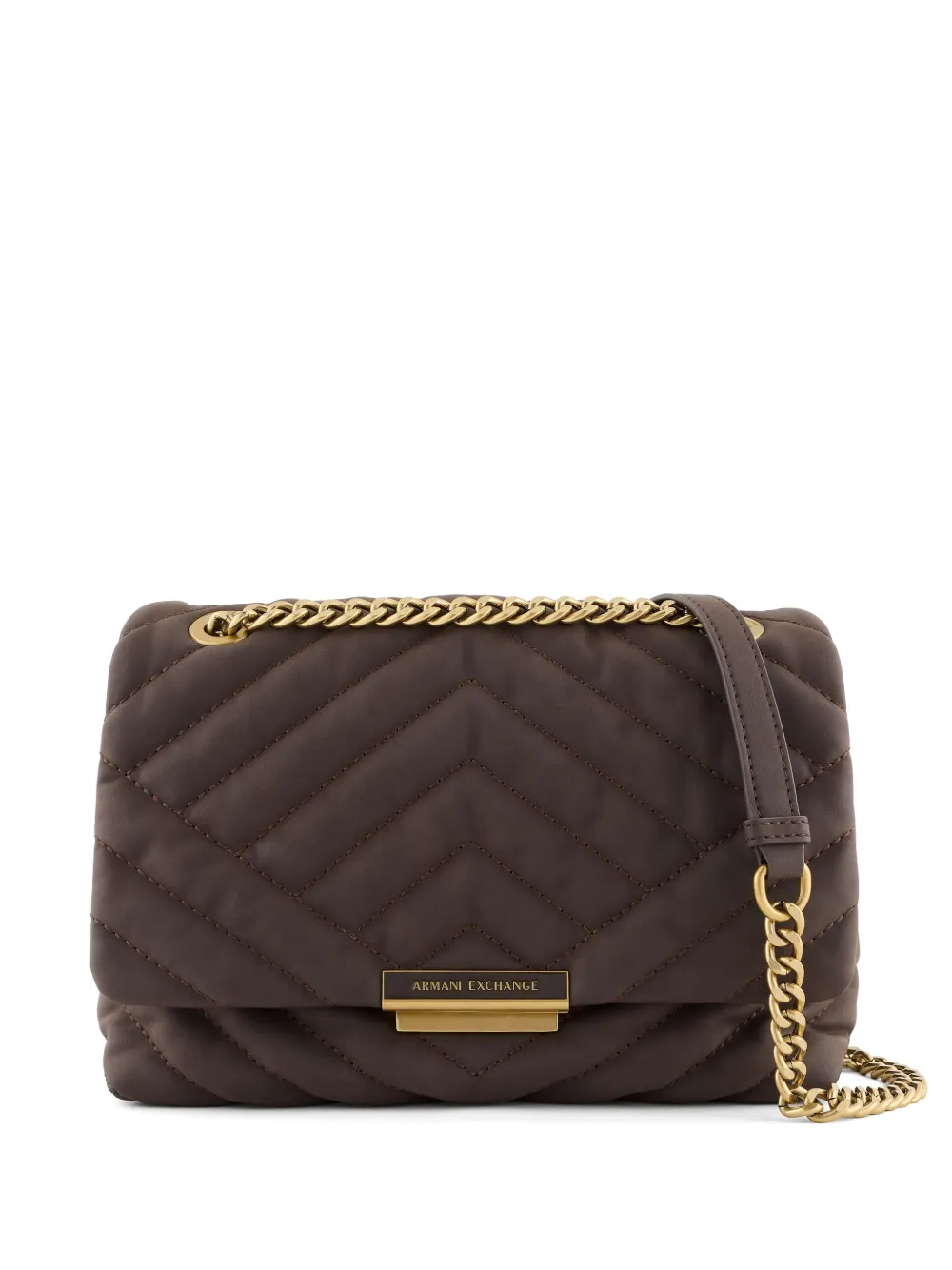 Стеганая сумка на плечо Armani Exchange, коричневый
Стеганая сумка на плечо Armani Exchange, коричневый