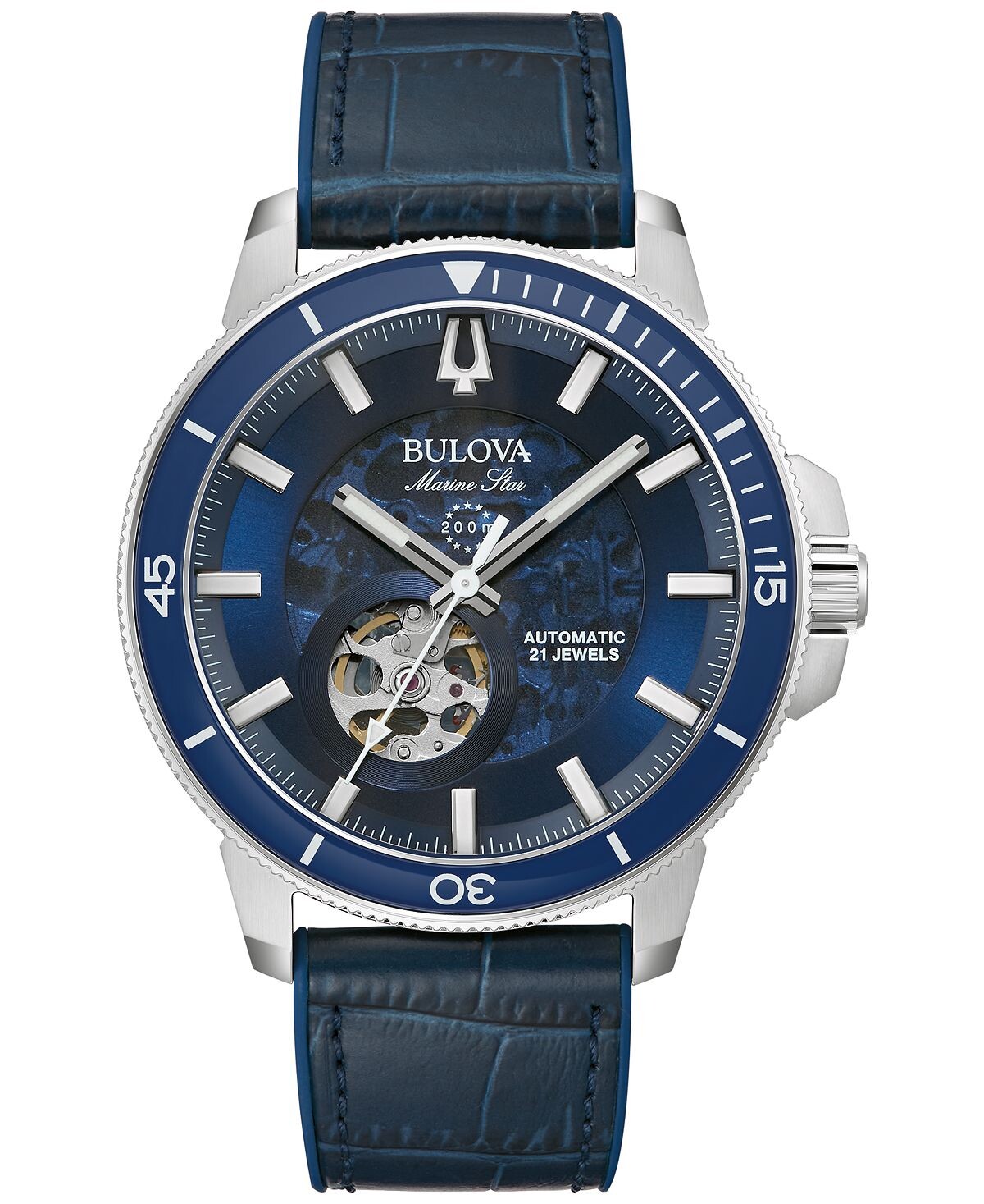 Мужские автоматические часы Marine Star Series C с синим кожаным ремешком, 45 мм Bulova
Мужские автоматические часы Marine Star Series C с синим кожаным ремешком, 45 мм Bulova