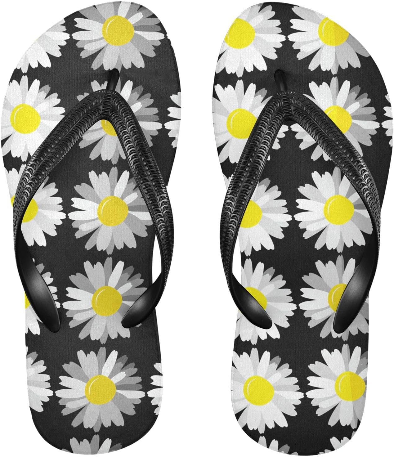 Женские и мужские пляжные шлепанцы с цветком ромашки, черные, резиновые, нескользящие, летние, для душа и прогулок Sinestour
Женские и мужские пляжные шлепанцы с цветком ромашки, черные, резиновые, нескользящие, летние, для душа и прогулок Sinestour
