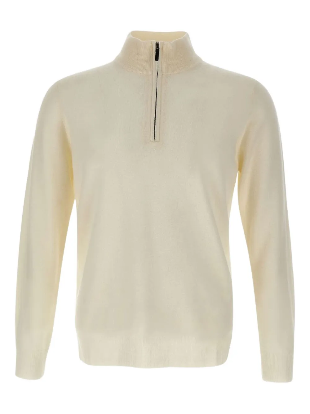 Свитер с молнией до середины и воротником-стойкой Kangra, белый 
Свитер с молнией до середины и воротником-стойкой Kangra, белый