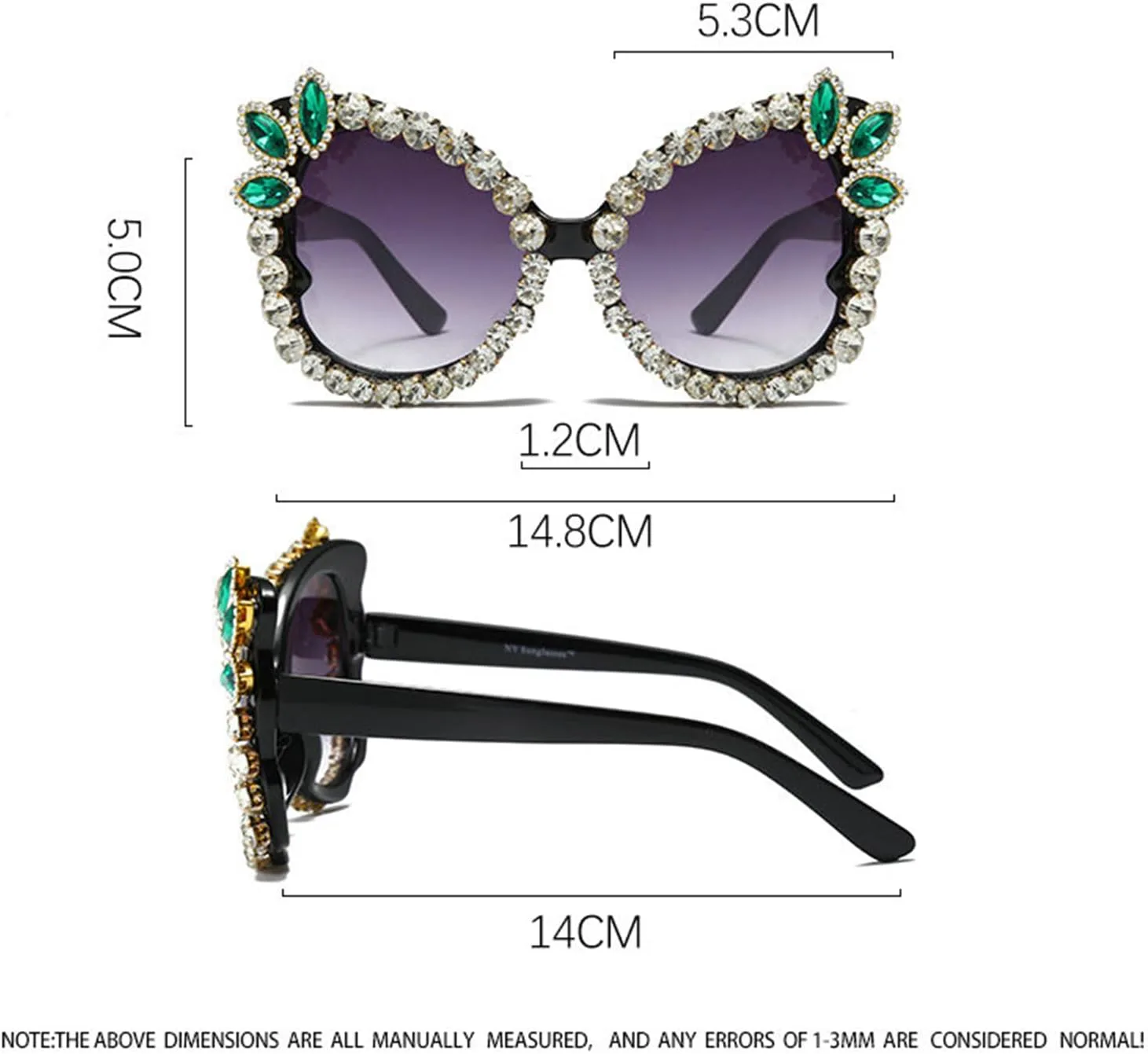 Солнцезащитные очки Willochra Crystal Butterfly для женщин, модные, большие, квадратные, со стразами, блестящие, с бриллиантами, для вечеринки, 2pcs-black&leopard
Солнцезащитные очки Willochra Crystal Butterfly для женщин, модные, большие, квадратные, со стразами, блестящие, с бриллиантами, для вечеринки, 2pcs-black&leopard