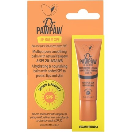 Dr.PAWPAW Lip Balm Многофункциональный разглаживающий бальзам SPF с натуральной азиминой и SPF 20 UVA/UVB Dr. Pawpaw Original Balm
Dr.PAWPAW Lip Balm Многофункциональный разглаживающий бальзам SPF с натуральной азиминой и SPF 20 UVA/UVB Dr. Pawpaw Original Balm