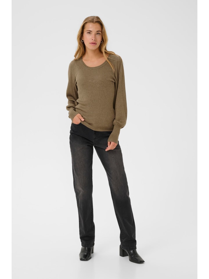 Kaffe Вязаный пуловер KAdora, приталенный крой, цвет Caribou Melange
Kaffe Вязаный пуловер KAdora, приталенный крой, цвет Caribou Melange