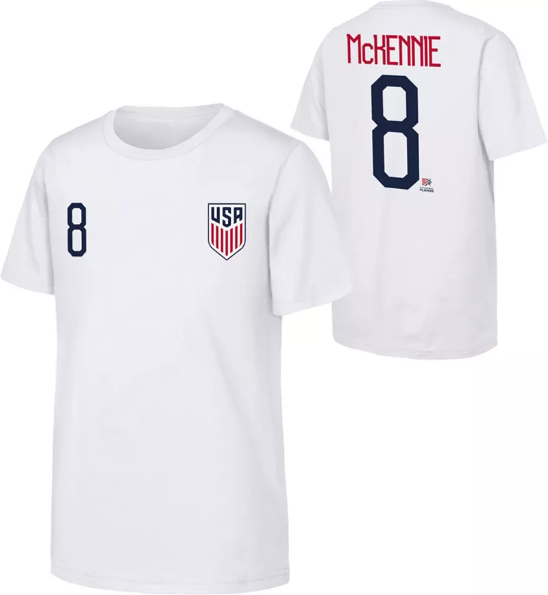 Верхняя одежда для взрослых USMNT Weston McKennie #8, белая футболка Outerstuff
Верхняя одежда для взрослых USMNT Weston McKennie #8, белая футболка Outerstuff