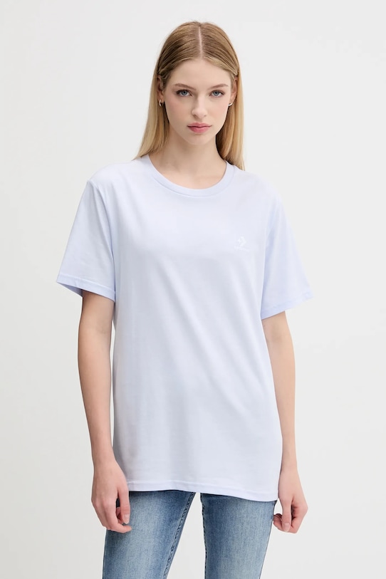 Хлопковая футболка Converse, синий 
Хлопковая футболка Converse, синий