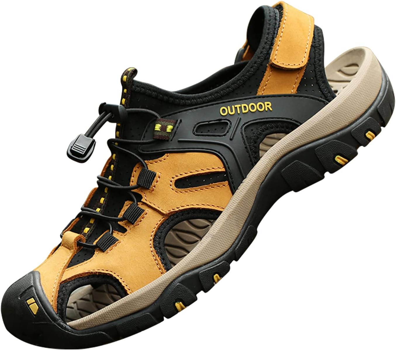 Мужские спортивные сандалии MGGMOKAY для активного отдыха на улице с закрытым носком, из кожи, подходят для воды, пляжа, лодки и рыбалки, желтый
Мужские спортивные сандалии MGGMOKAY для активного отдыха на улице с закрытым носком, из кожи, подходят для воды, пляжа, лодки и рыбалки, желтый