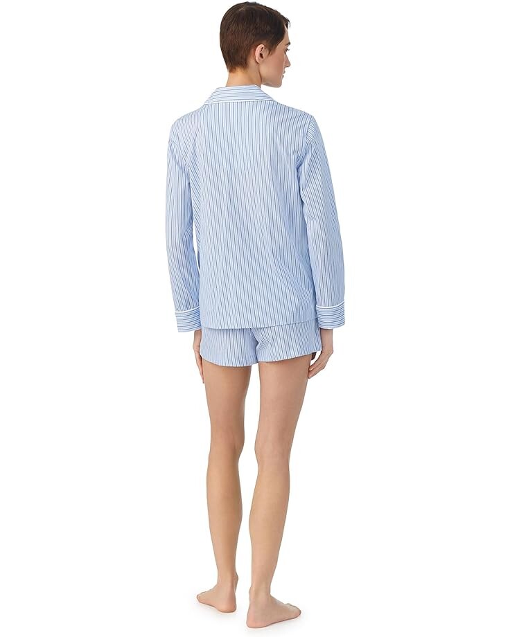 Пижамный комплект LAUREN Ralph Lauren Organic Cotton Long Sleeve Notch Collar Short PJ Set, цвет Blue Stripe
Пижамный комплект LAUREN Ralph Lauren Organic Cotton Long Sleeve Notch Collar Short PJ Set, цвет Blue Stripe