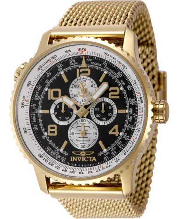 Мужские кварцевые часы Ocean Voyage 49412 с черным циферблатом Invicta, gold
Мужские кварцевые часы Ocean Voyage 49412 с черным циферблатом Invicta, gold